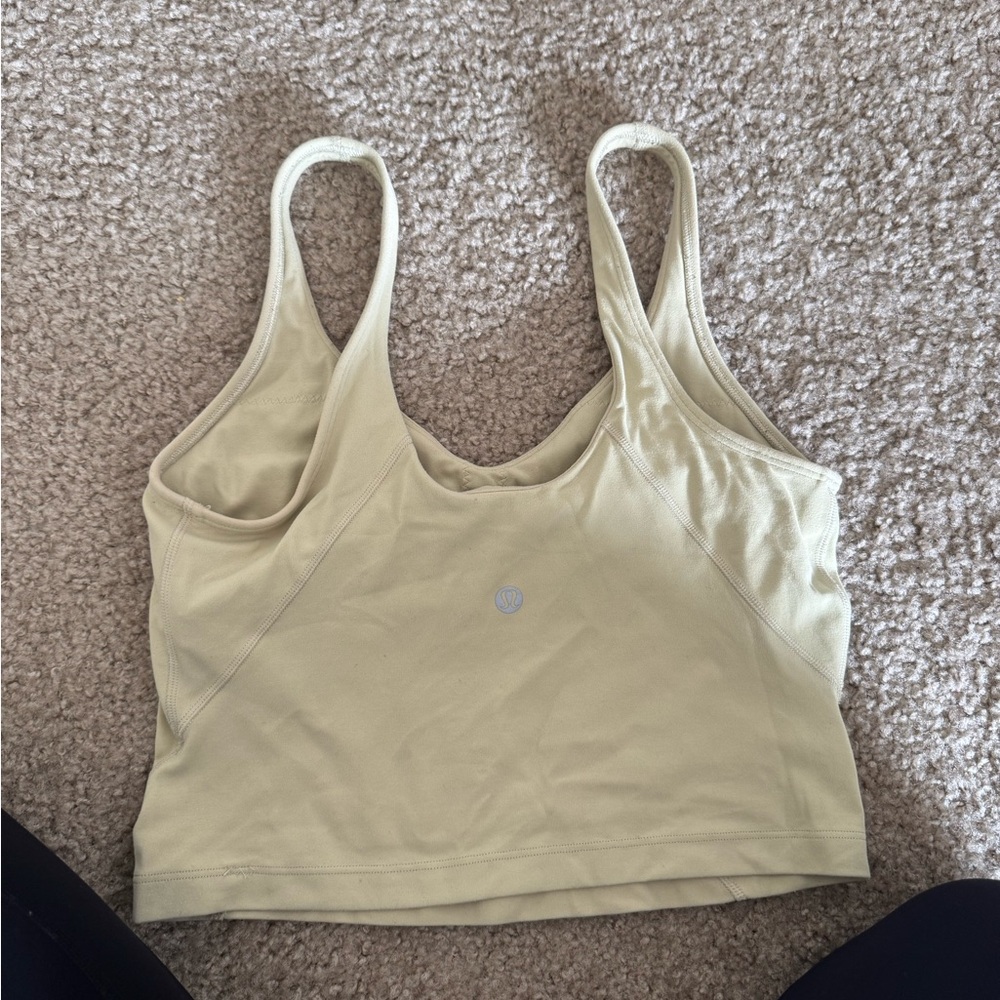 Yellow Lulu lemon Cropped Tank Top